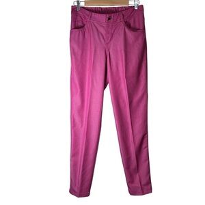 IMAN Global Pull-on Straight Classic Pants Slimming Women’s Pink Medium Pockets